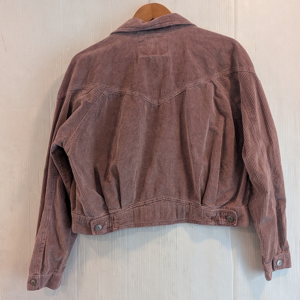 AMERICAN EAGLE Outfitters Mauve Corduroy Jacket Size Medium - Picture 7 of 8